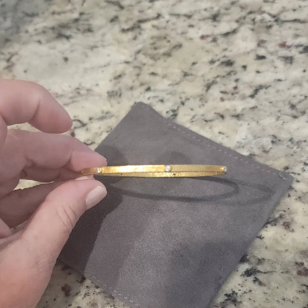 Julie Vos Gold Bangle Bracelet 3 Available - Picture 2 of 4